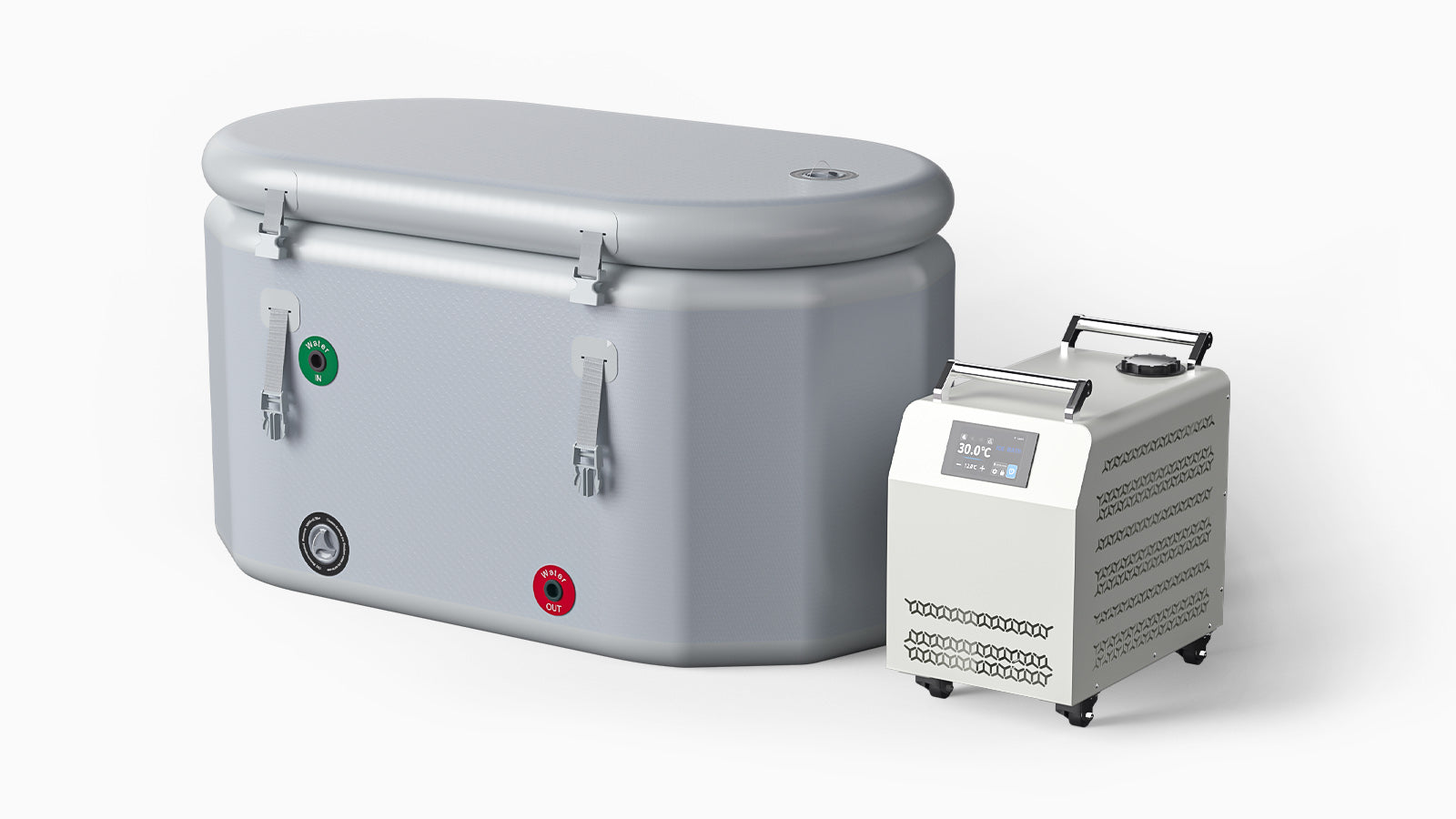 gray-inflatable-cold-plunge-with-chiller